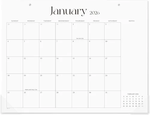 Cabbrix Calendario de escritorio 2026, calendario de almohadilla de escritorio estético 15 x 12 pulgadas, desde enero de 2026 hasta diciembre de