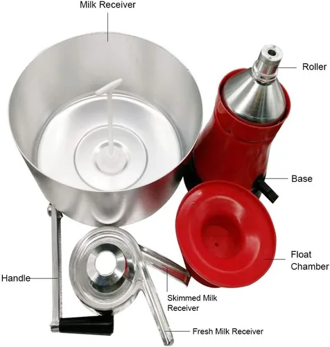 Miniatura 7 de Fudax - Separador de crema, separador de leche, manual para vacas, leche, cabras, leche, granja, hogar