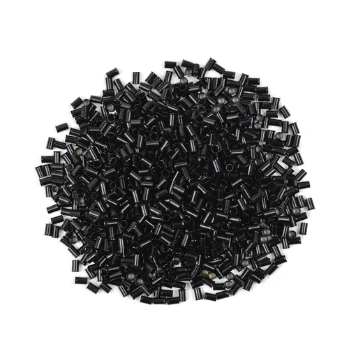 Miniatura 15 de 1000 piezas de microanillos de 0.134 in, cuentas de enlaces de microanillos sin silicona, tubos de cobre para extensiones de cabello