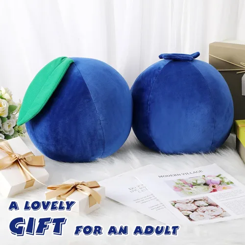 Miniatura 6 de Beeveer Almohada Decorativa Linda de Felpa de Arándanos Navideña Kawaii Regalos de Frutas Peluches para Abrazar Regalo Almohada Suave Novedosa Cojín