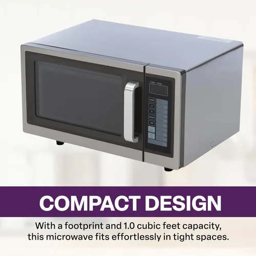 Miniatura 2 de A-to-Z Supply Microondas comerciales con control digital de almohadilla táctil, interior de 1 pie cúbico, acero inoxidable, 1000 vatios, aprobado