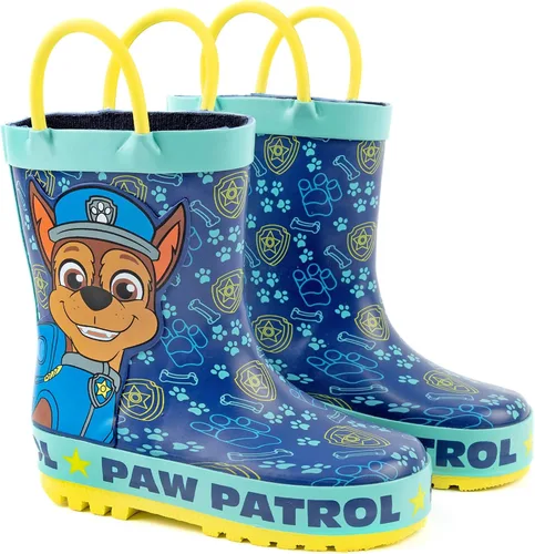 Paw Patrol Botas Wellies para niños y niños pequeños Chase Rescue Pups Police Cop Wellington Botas Zapatos resistentes al agua para caminar