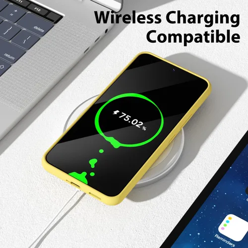 Miniatura 7 de Oakxco Funda para teléfono Samsung Galaxy S22 con agarre de silicona líquida, linda delgada fina suave de goma TPU cubierta de gel lisa suave