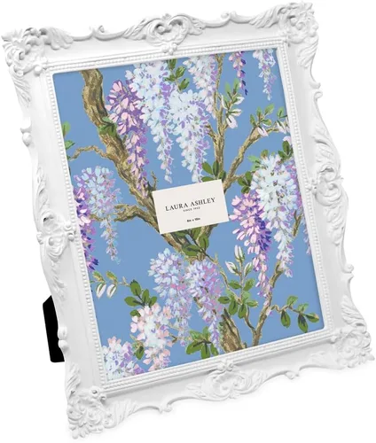 Miniatura 35 de Laura Ashley - Marco de fotos de 5 x 7 pulgadas, de resina texturizada y elaborada a mano, con caballete y gancho para mesa y pared, con diseño Negro