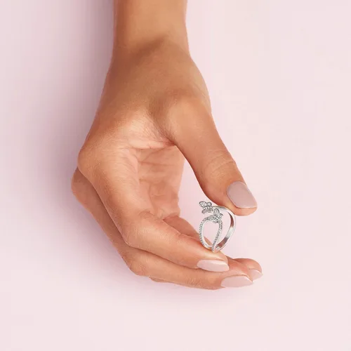 Miniatura 5 de PANDORA Jewelry Sparkling Butterfly Open Cubic Zirconia Ring in Sterling Silver
