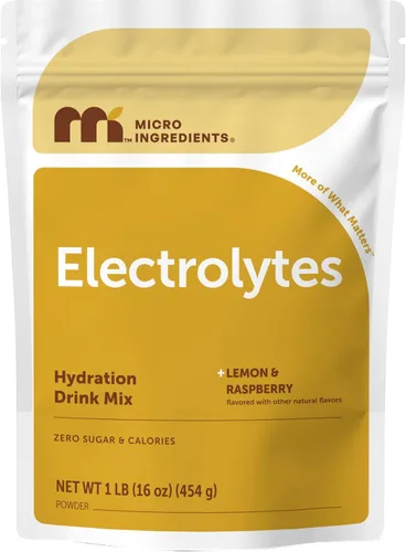 Miniatura 9 de Micro Ingredients Polvo de electrolito de hidratación, 1 libra (69 porciones) Sabor a uva Concord Alto potasio (1,000 mg) + agua de coco Sin