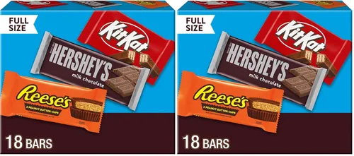 Miniatura 8 de HERSHEY'S, KIT KAT and REESE'S - Caja variada de dulces de chocolate con leche, 27.3 onzas (18 unidades)