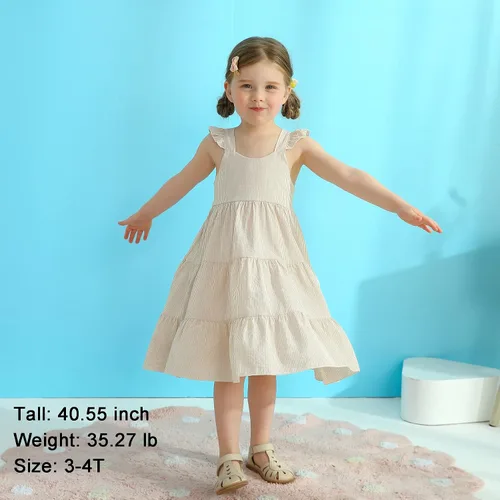 Miniatura 2 de Vestido de princesa sin mangas con diseño de arco iris para niñas pequeñas vestido de playa con mariposas