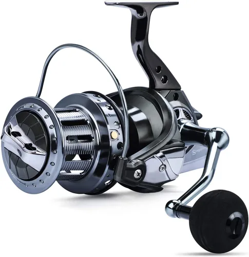 Sougayilang Carretes de pesca de la serie 10000, carretes de pesca de surf, 10+1 BB de acero inoxidable, ultra suaves y potentes con bobina de
