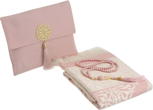 Miniatura 13 de Prien Alfombra de oración musulmana con Tasbih y bolsa portátil, regalo musulmán para mujeres y hombres, caja islámica Mubarak, juego de regalos