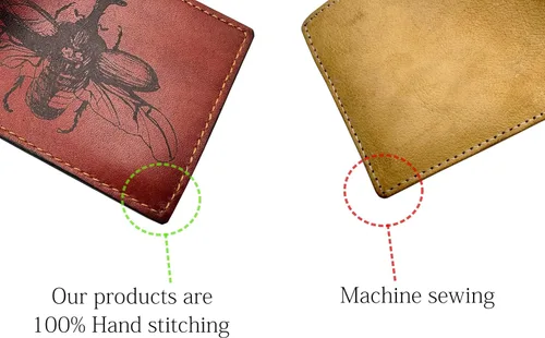 Miniatura 16 de Billetera vintage hecha a mano para hombre – Cuero auténtico plegable con grabado de mapa, regalo personalizable, Castaño, medio, Billetera plegable