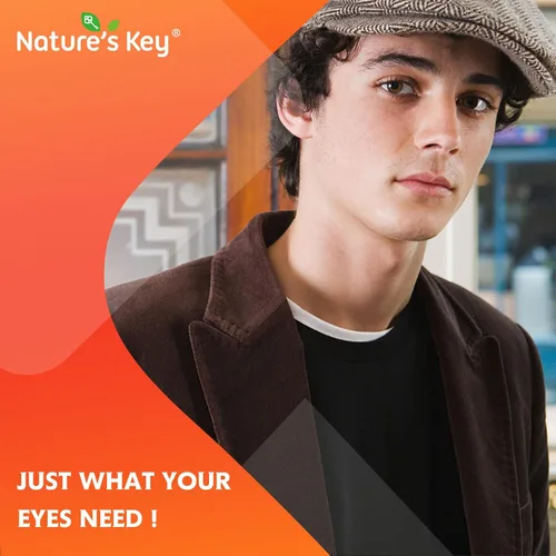 Miniatura 2 de Nature's Key Gomitas de luteína de 12 mg con zeaxantina y vitamina A para niños y adultos Suplemento de salud ocular y función cerebral Sabor a