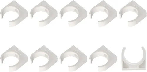 Miniatura 19 de METALLIXITY Clips de tubería de agua de PVC (1.969 in/1.97 pulgadas), 20 unidades, abrazaderas de plástico en forma de U, para manguera de tubería