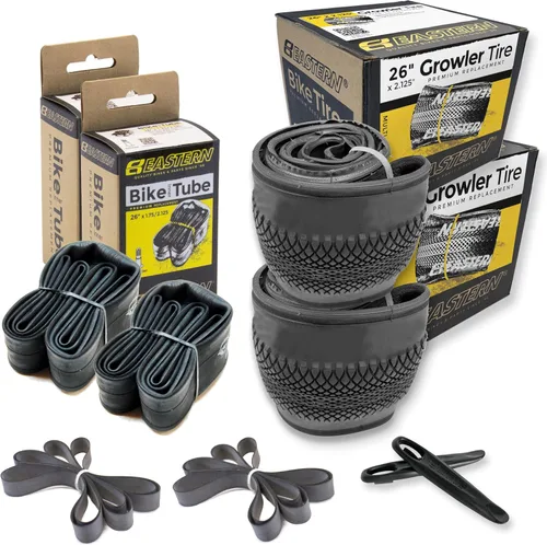 Miniatura 16 de Eastern Bikes Growler Neumático 26 x 2.125 pulgadas Kits de repuesto de neumáticos con o sin tubos interiores. Incluye herramientas. Se adapta a
