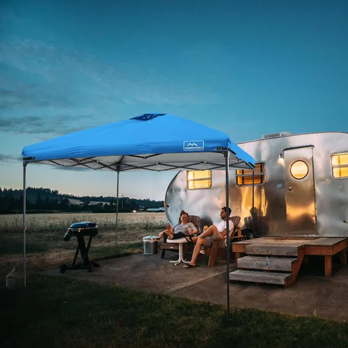 Miniatura 68 de KAMPKEEPER Cubierta de Repuesto Superior para Carpa Toldo Emergente con Ventilación de Aire y Correa Elástica Ajustable, Poliéster Resistente a Azul