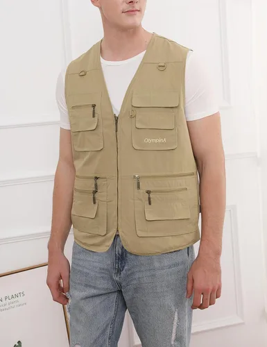 Miniatura 2 de Gihuo - Chaleco de pesca para hombre, con bolsillos, para viajar, ir de safari o practicar tiro