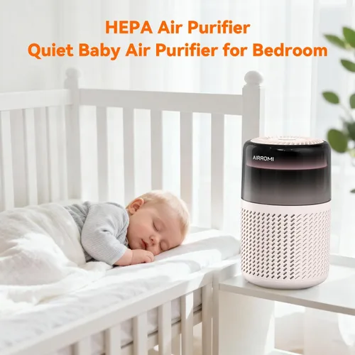 Miniatura 8 de Purificador de aire AIRROMI HEPA para dormitorio y hogar, purificador de aire para mascotas del hogar, elimina el olor a mascotas, olor a arena