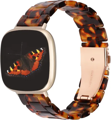 Miniatura 11 de Wearlizer Correa de resina compatible con bandas Fitbit Sense/Versa 3 Bands/Sense 2 Bands/Versa 4 bandas para mujeres y hombres, linda correa