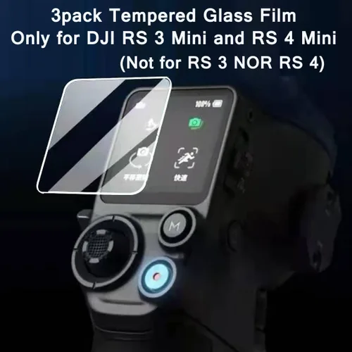 Miniatura 2 de Protector de pantalla para DJI RS 3 Mini RS 4 Mini, vidrio templado antiarañazos Clera Hard Protector Film Shield Cover (3 unidades)