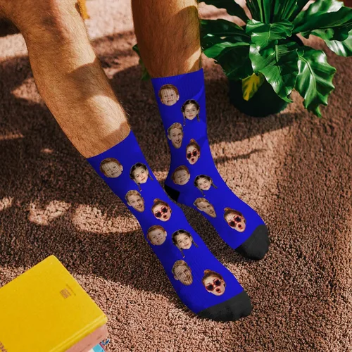 Miniatura 9 de Artsadd Calcetines personalizados Divertidos calcetines personalizados con imagen Regalos para hombres, papá, Día del Padre, cumpleaños
