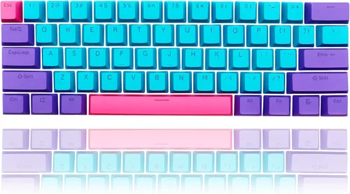 Miniatura 7 de GTSP 61 Teclas 60 Por Ciento, Teclas Ducky One 2 Mini para Teclado Mecánico Perfil OEM RGB PBT Set de Teclas con Extractor de Teclas para Cherry MX