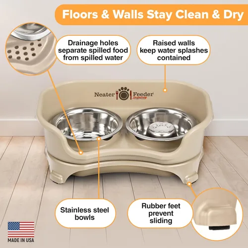 Miniatura 5 de Neater Feeder Express - Tazones elevados para perros a prueba de desorden para razas pequeñas, fabricados en Estados Unidos, soporte elevado