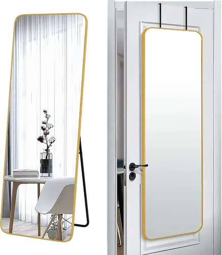 Miniatura 15 de SCWF-GZ - Espejo rectangular de longitud completa de 20x30 pulgadas, para montar en la pared, colgante o apoyado contra la pared, con marco de metal