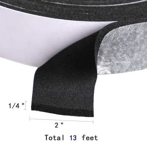 Miniatura 2 de Cinta de espuma de alta densidad, tira de sellado impermeable, tiras CR de neopreno, adhesivo de una sola cara, sello de EVA 1 pulgada de ancho x