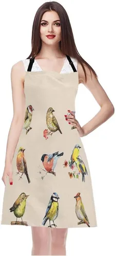 Miniatura 3 de EKOBLA Delantales de pájaros Pintura de acuarela Flor Animal Pequeña rama Arte Delantal, Multi-a18