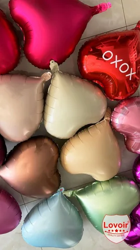 Miniatura 3 de Lovoir 10 globos de aluminio con forma de corazón azul bebé de 18 pulgadas, globos de amor para el día de San Valentín, cumpleaños, fiestas, bodas