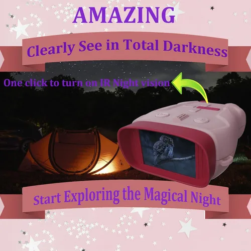 Miniatura 4 de Night Vision Goggles for Kids Boys and Girls, Christmas Birthday Gifts, Night Vision Binoculars Rosa