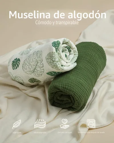 Miniatura 6 de Sábanas ajustadas de muselina Blissful Diary para niña o niño, sábana de algodón suave y neutra estilo boho para colchón de cuna estándar