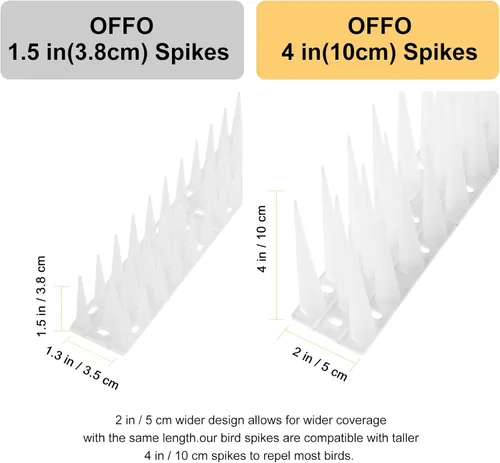 Miniatura 2 de OFFO Bird Spikes - Picos de paloma para exteriores para gatos para mantener a los pájaros, mapache, pájaro carpintero lejos cubiertas 2.6 pies