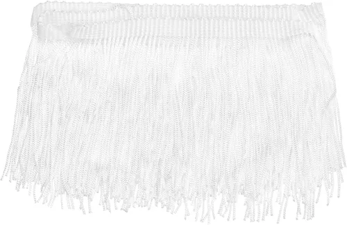 Miniatura 10 de Uxcell 10 yardas y 4 pulgadas beige con flecos de cadeneta - poliéster, estilo bohemio para múltiples ocasiones