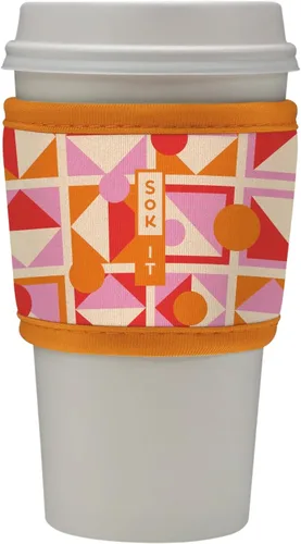 Miniatura 57 de Sok It HotSok Coffee & Tea - Funda de neopreno con aislamiento reutilizable (floral abstracto)
