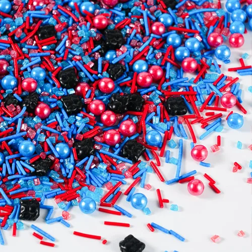 Miniatura 10 de Chispas para decorar pasteles, magdalenas, galletas, cobertura de helado, 7 onzas de chispas doradas y plateadas para hornear, perfectas para Negro