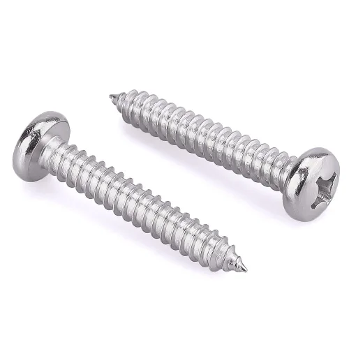 Miniatura 10 de Tornillos para chapa metálica de cabeza cilíndrica #4 x 1, acero inoxidable 304 18-8, cabeza Phillips, autorroscantes, resistentes a la corrosión