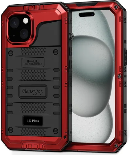 Miniatura 14 de Beasyjoy Funda de Metal para iPhone SE 2022/2020/8/7, Funda Impermeable Resistente con Protector de Pantalla, Protección de Cuerpo Completo Grado