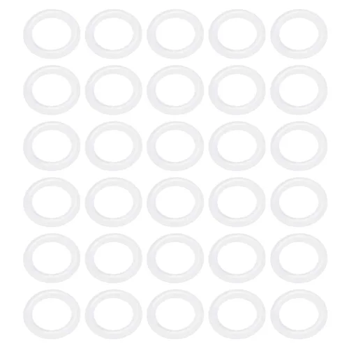 Miniatura 5 de [30 piezas] Juntas tóricas de silicona blancas de 0.177 in de diámetro exterior de 0.059 in de diámetro interior, 0.059 in de ancho, junta métrica