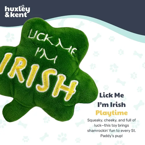 Miniatura 2 de Huxley & Kent Divertido juguete para perros con chirriante – Juguetes chirriantes de felpa del día de San Patricio para perros pequeños, medianos