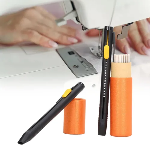 Miniatura 2 de 2 bolígrafos de tiza a medida con 20 bolígrafos de repuesto, rotulador de tiza de tela de costura, borrable, natural que se desvanece, accesorios