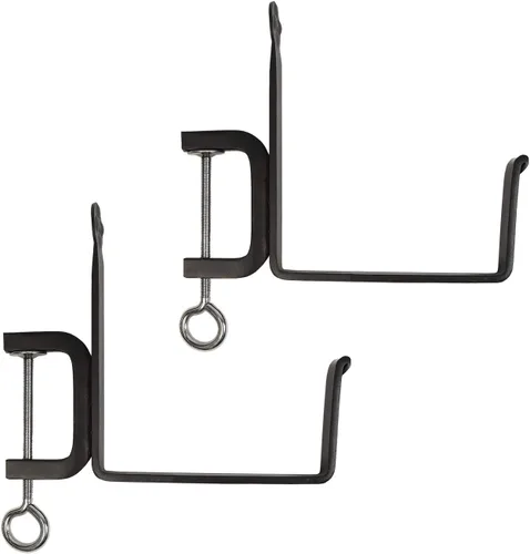 Achla Designs SFB-01C Caja de flores con abrazadera, soporte de cubierta de 6 pulgadas, negro