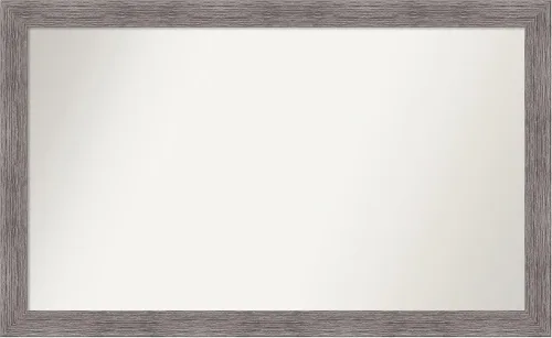 Miniatura 317 de Amanti Art Espejo de baño gris para sobre el fregadero, 31 x 48 pulgadas, espejo de tocador rectangular estrecho de color gris, marco de madera