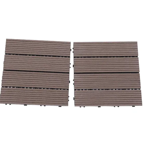 Miniatura 2 de PURE ERA Azulejos de piso entrelazados de madera para interiores y exteriores, 12 x 12 pulgadas (10 unidades, 10 pies cuadrados, marrón) - Gran