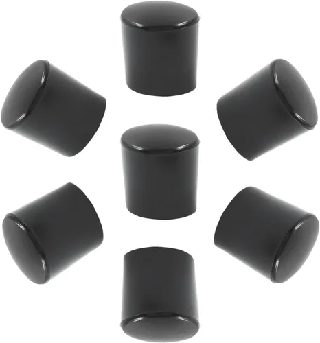 Miniatura 6 de Paquete de 30 tapas redondas de vinilo negro – 1/2 pulgada de diámetro PVC flexible protector de goma suave tapa de plástico para muebles poste