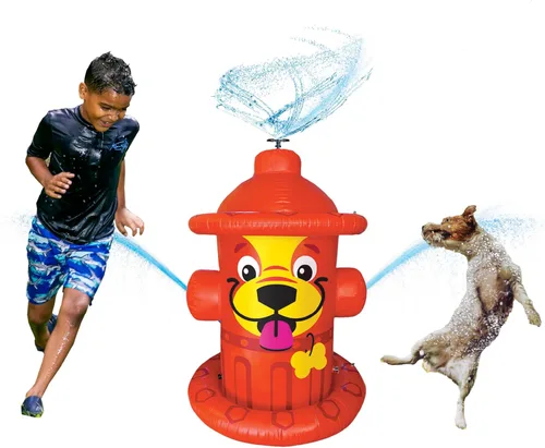 BigMouth Inc. Rociador de agua inflable para boca de incendios, rociador de agua para el patio trasero, juegos de agua de verano al aire libre para