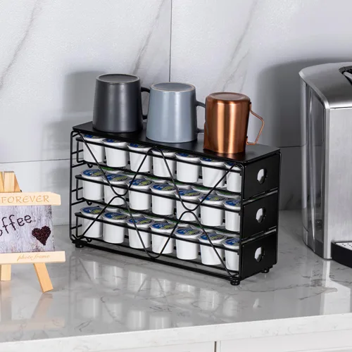 Miniatura 6 de Flagship Soporte para Cápsulas K de 3 Niveles Organizador de Cápsulas de Café para Ahorrar Espacio en Encimera de Cocina (Capacidad para 42 Cápsulas)