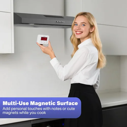 Miniatura 4 de Campana extractora negra – Bajo gabinete, extractor metálico de cocina, campana extractora debajo del gabinete, campana extractora de 30 pulgadas