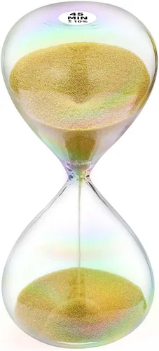 Miniatura 20 de Reloj de arena con temporizador de arena de 1 minuto con arena de color marrón, reloj de arena grande de 1 minuto, reloj de arena de 1 minuto