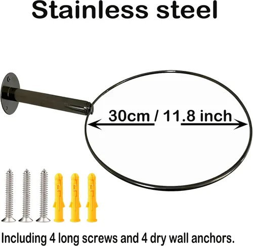 Miniatura 2 de Soporte de bola de ejercicio de acero inoxidable montado en la pared, estante resistente para pelotas de yoga, soporte de exhibición de bolas